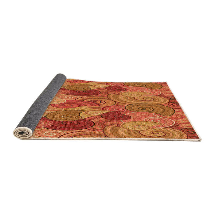 Thickness of Patterned Orange Rug, pat3320org