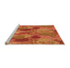 Sideview of Machine Washable Transitional Orange Rug, wshpat3320org