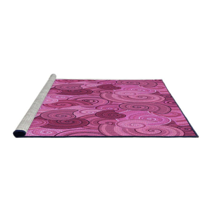 Sideview of Machine Washable Transitional Pink Rug, wshpat3320pur
