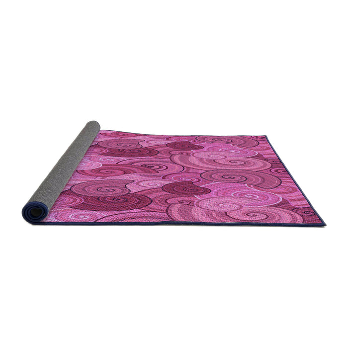 Thickness of Patterned Pink Rug, pat3320pur
