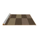 Sideview of Machine Washable Transitional Dark Gold Brown Rug, wshpat3321brn