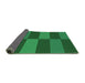 Thickness of Patterned Deep Emerald Green Rug, pat3321grn