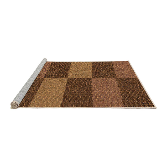 Sideview of Machine Washable Transitional Red Brown Rug, wshpat3321org