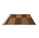 Sideview of Machine Washable Transitional Red Brown Rug, wshpat3321org