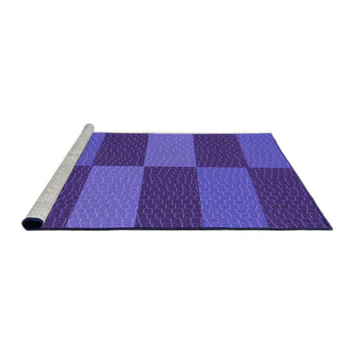 Sideview of Machine Washable Transitional Amethyst Purple Rug, wshpat3321pur