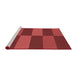 Sideview of Machine Washable Transitional Red Rug, wshpat3321rd