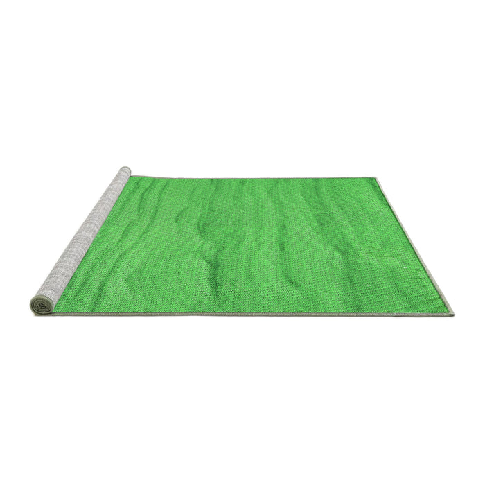 Sideview of Machine Washable Transitional Lime Green Rug, wshpat3322grn