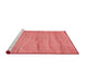 Sideview of Machine Washable Transitional Fire Red Rug, wshpat3322rd