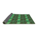 Thickness of Patterned Army Green Rug, pat3323grn