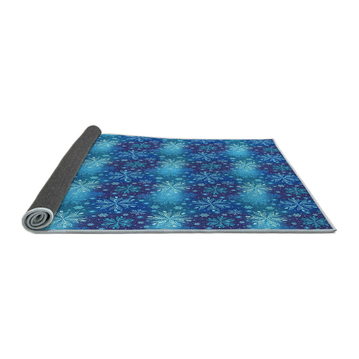 Thickness of Patterned Blueberry Blue Rug, pat3323lblu