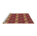 Sideview of Machine Washable Transitional Red Rug, wshpat3323org