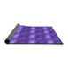 Thickness of Patterned Purple Daffodil Purple Rug, pat3323pur