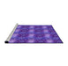 Sideview of Machine Washable Transitional Purple Daffodil Purple Rug, wshpat3323pur