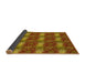 Thickness of Patterned Orange Gold Rug, pat3323yw