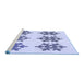 Sideview of Machine Washable Transitional Lavender Blue Rug, wshpat3324blu