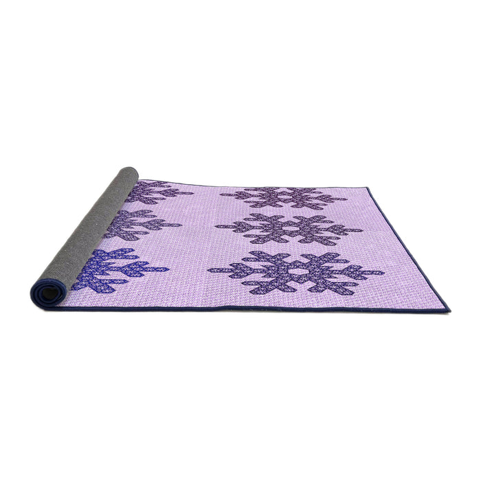 Thickness of Patterned Lilac Purple Rug, pat3324pur