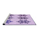 Sideview of Machine Washable Transitional Lilac Purple Rug, wshpat3324pur