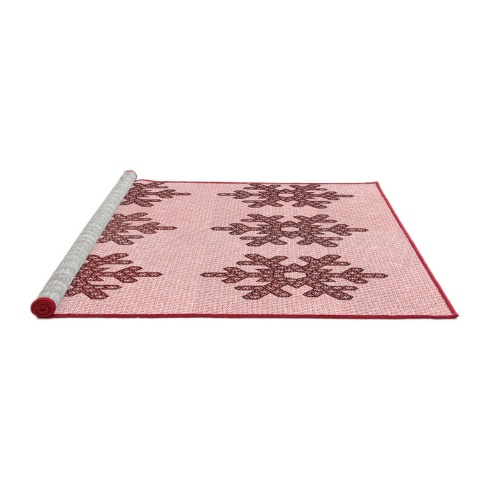 Sideview of Machine Washable Transitional Indian Red Rug, wshpat3324rd
