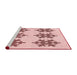 Sideview of Machine Washable Transitional Indian Red Rug, wshpat3324rd