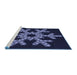 Sideview of Machine Washable Transitional Black Rug, wshpat3325blu