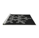 Sideview of Machine Washable Transitional Black Rug, wshpat3325gry