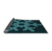 Thickness of Patterned Dark Cyan Green Rug, pat3325lblu