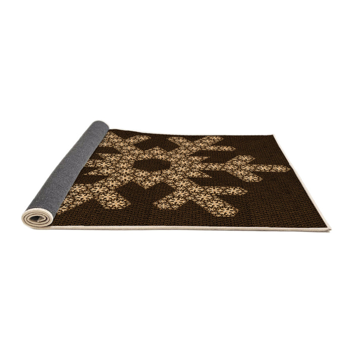 Thickness of Patterned Sienna Brown Rug, pat3325org