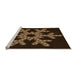 Sideview of Machine Washable Transitional Sienna Brown Rug, wshpat3325org