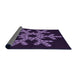 Thickness of Patterned Purple Violet Purple Rug, pat3325pur