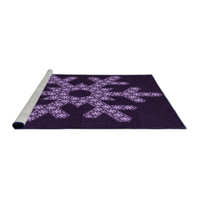 Sideview of Machine Washable Transitional Purple Violet Purple Rug, wshpat3325pur