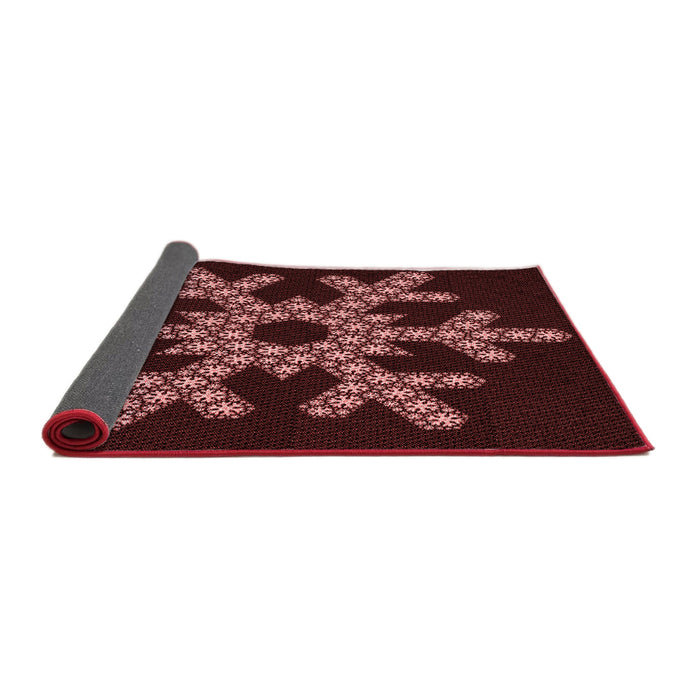 Thickness of Patterned Chocolate Brown Rug, pat3325rd