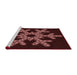 Sideview of Machine Washable Transitional Chocolate Brown Rug, wshpat3325rd