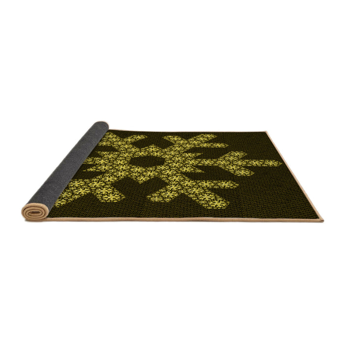 Thickness of Patterned Black Rug, pat3325yw