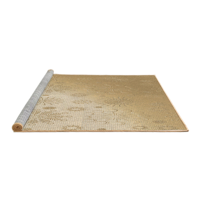 Sideview of Machine Washable Transitional Bronze Brown Rug, wshpat3326brn