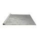 Sideview of Machine Washable Transitional Gunmetal Gray Rug, wshpat3326gry