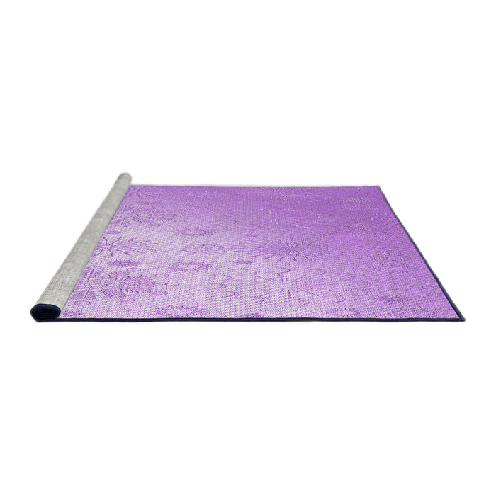 Sideview of Machine Washable Transitional Purple Rug, wshpat3326pur
