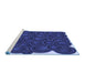 Sideview of Machine Washable Transitional Denim Dark Blue Rug, wshpat3328blu