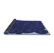 Thickness of Patterned Denim Dark Blue Rug, pat3328blu