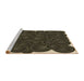 Sideview of Machine Washable Transitional Midnight Gray Rug, wshpat3328brn