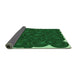 Thickness of Patterned Deep Emerald Green Rug, pat3328grn