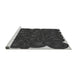 Sideview of Machine Washable Transitional Charcoal Black Rug, wshpat3328gry