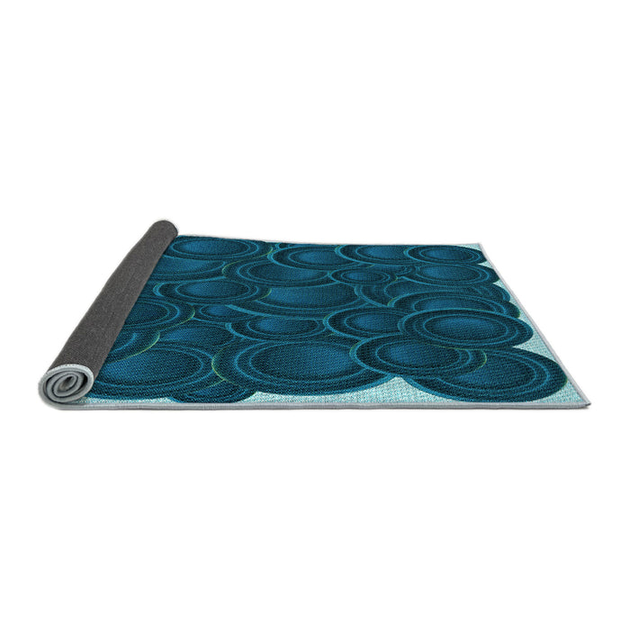 Thickness of Patterned Blue Ivy Blue Rug, pat3328lblu