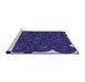 Sideview of Machine Washable Transitional Denim Dark Blue Rug, wshpat3328pur