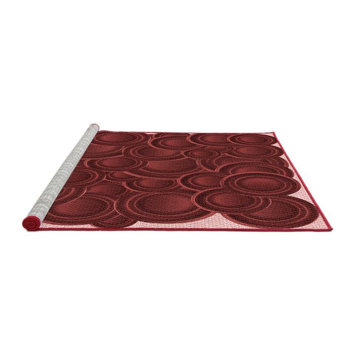 Sideview of Machine Washable Transitional Red Rug, wshpat3328rd