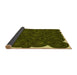 Thickness of Patterned Dark Yellow Green Rug, pat3328yw