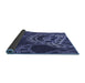 Thickness of Patterned Midnight Blue Rug, pat3329blu