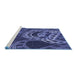 Sideview of Machine Washable Transitional Midnight Blue Rug, wshpat3329blu