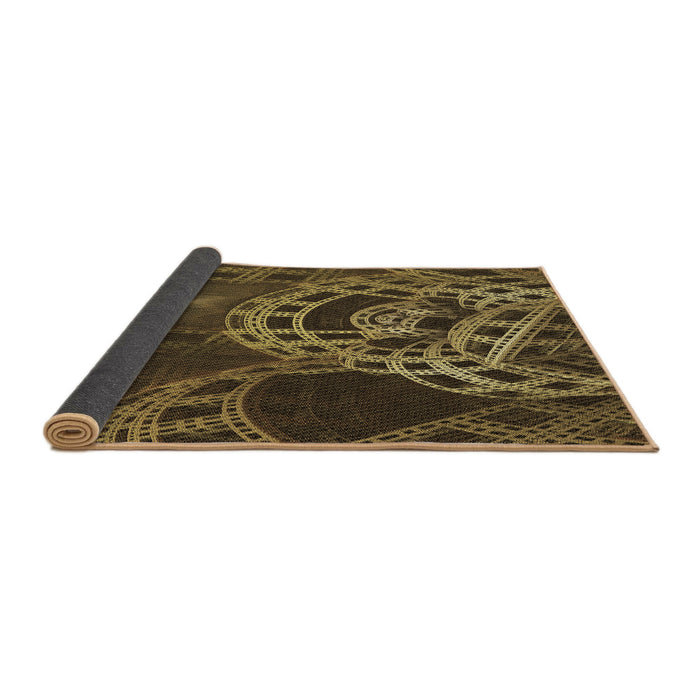 Thickness of Patterned Red Rug, pat3329brn
