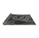 Thickness of Patterned Charcoal Black Rug, pat3329gry