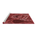 Sideview of Machine Washable Transitional Red Rug, wshpat3329rd